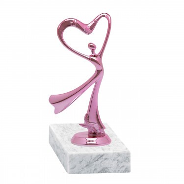 Dance (rosé) golden figure with base