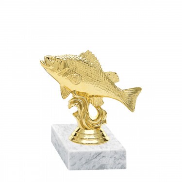 fish (small) golden figure with base