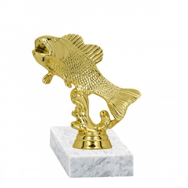 Fish (medium) golden figure with base