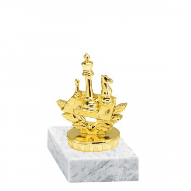 Chess golden figure with base