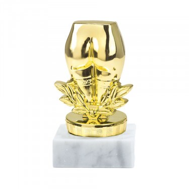 Consolation gold statue with base