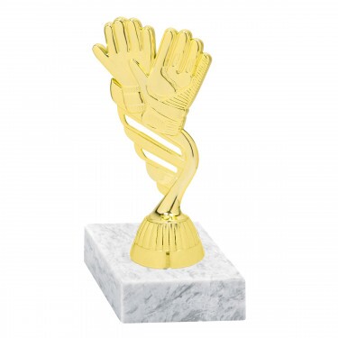 Football Goalkeeper golden figure with base