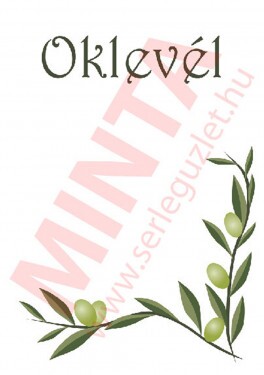 Diploma with olive branch A4