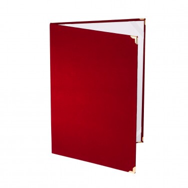 Burgundy plush A4 document holder