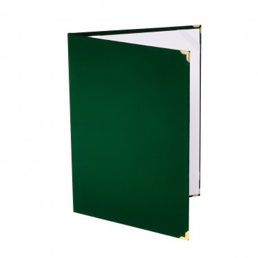 Green plush A4 business card holder