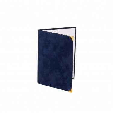 Blue plush A5 document holder