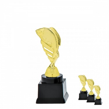 Fish on black block base