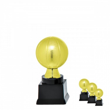 Basketball on black block base