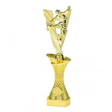 Football on a gold column stand