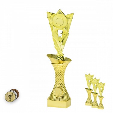 General on a gold column stand