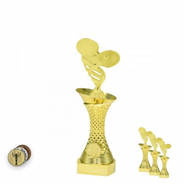 Table Tennis on a gold column stand