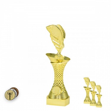 Fish on a gold column stand