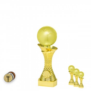 Globe on a gold column stand