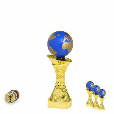 Globe on a gold column stand