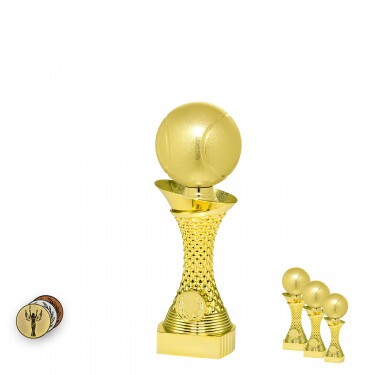 Tennis Ball on a gold column stand