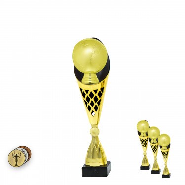 Globe on a black/gold trophy