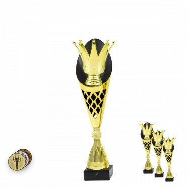 Crown on a black/gold trophy