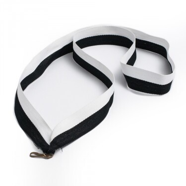 Black and white 22 mm wide medal ribbon