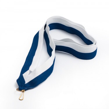 Blue and white 22 mm wide medal ribbon