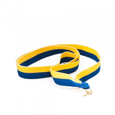 Blue-yellow 22 mm wide medal ribbon