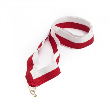 Red-white 22 mm wide medal ribbon