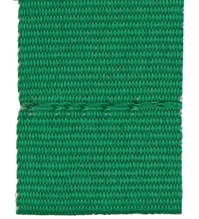Green 22 mm wide sewn medal ribbon