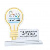 Premium acrylic award with acrylic base, wide