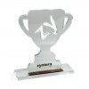 Premium acrylic award with acrylic base, standing (max. size 10x25 cm)