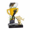 Fishing cup acrylic award with figure C