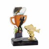 Fishing cup acrylic award with figure C
