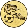 Football (shoes, ball) medal insert gold 25 mm