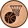 Basketball medal insert gold 25 mm
