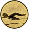 Swimming medal insert gold 25 mm