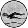 Swimming medal insert gold 25 mm
