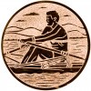 Rowing medal insert gold 25 mm
