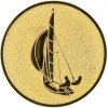 Sailing medal insert gold 25 mm