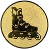 Roller skates medal insert bronze 25 mm