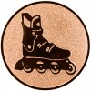 Roller skates medal insert bronze 25 mm