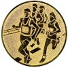 Running (marathon) medal insert silver 50 mm