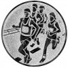 Running (marathon) medal insert silver 50 mm