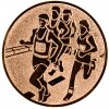 Running (marathon) medal insert silver 50 mm