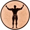 Fitness medal insert bronze 25 mm