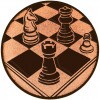 Chess medal insert bronze 25 mm