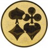 Playing cards medal insert gold 25 mm