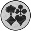Playing cards medal insert gold 25 mm