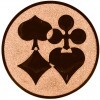 Playing cards medal insert gold 25 mm