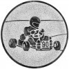 Go kart medal insert silver 50 mm