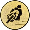 Motorcycle medal insert gold 25 mm