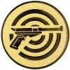 Shooting (gun) medal insert bronze 50 mm