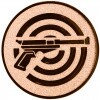Shooting (gun) medal insert bronze 50 mm
